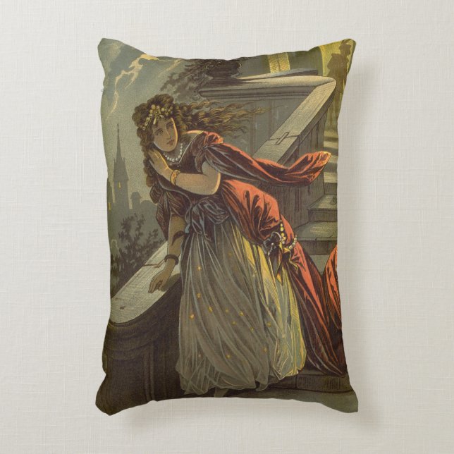 Cojín Decorativo Cenicienta antigua, Cuentos de Hadas Victorianos (Frente (Vertical))