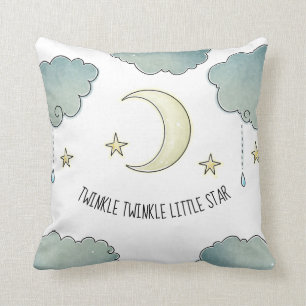 Cojín Decorativo Centelleo poca luna y estrellas de la estrella