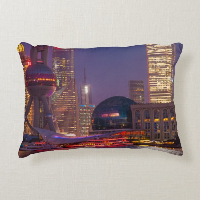 Cojín Decorativo Centro de Shanghai, China (Anverso)