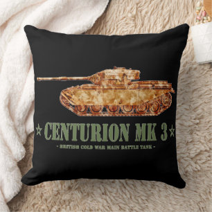 Cojín Decorativo Centurion MK 3 Tank británico MBT de la Guerra Frí