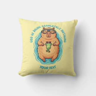 Cojín Decorativo CEO Divertido de Capybara de Hacer Nada Personaliz
