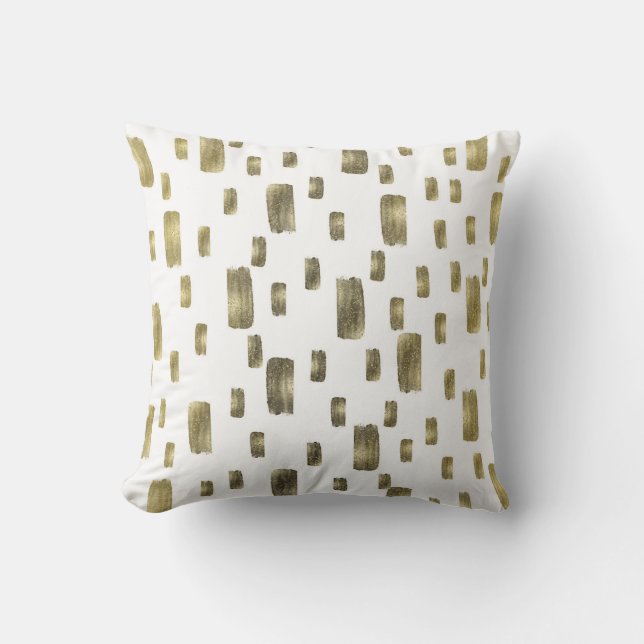 Cojín Decorativo Cepillo de pintura moderna Cepa de cobre de bronce (Anverso)