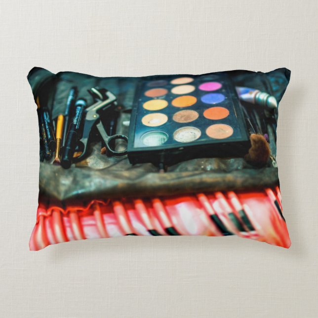 Cojín Decorativo Cepillos del maquillaje (Anverso)