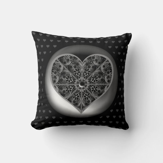 Cojín Decorativo Ceramic Lace Black (Anverso)