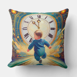 Cojín Decorativo Cerca De Medianoche Y Año Nuevo, El Bebé Se Va Tar