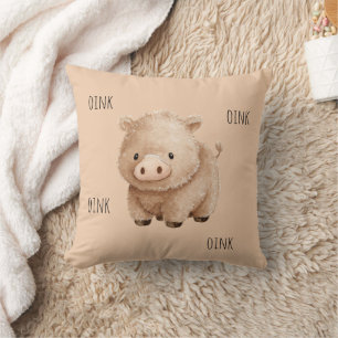 Cojín Decorativo Cerdito Bronceador Adorable Gruñe