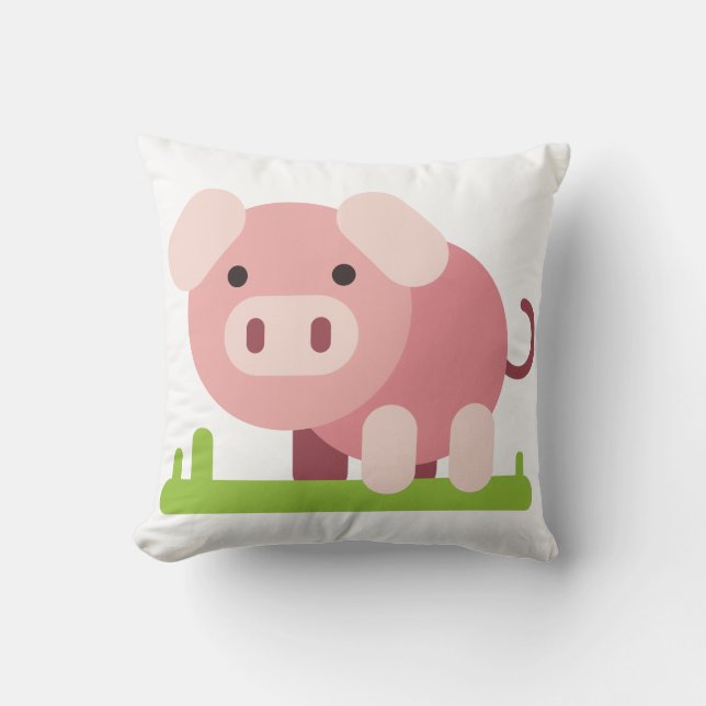Cojín Decorativo Cerdito Rosa Alegre (Anverso)