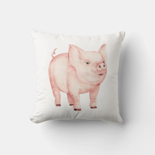Cojín Decorativo Cerdito Rosa Lindo Regalo Granjero Campo Granja Ce