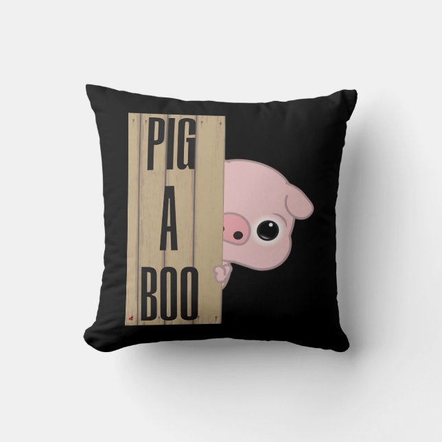 Cojín Decorativo Cerdo A Boo (Anverso)