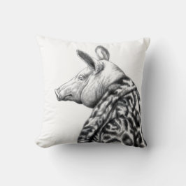 Cojín Decorativo Cerdo en Abrigo de Pieles Jaguar (Nieve)