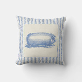 Cojín Decorativo Cerdo francés de la granja con hacer tictac