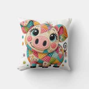 Cojín Decorativo Cerdo Mosaic Cute