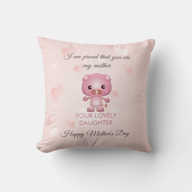 Cojín Decorativo Cerdo Personalizado (Anverso)