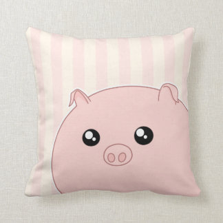 Cojín Decorativo Cerdo rosado rechoncho lindo de Kawaii