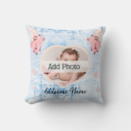 Cojín Decorativo Cerdo volador con alas cuando los cerdos vuelan al