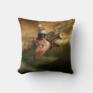 Cojín Decorativo Cerdo Volador - Steampunk - El cerdo volador