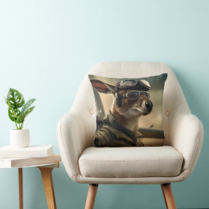 Cojín Decorativo Cerdo Vuela Pftt, Canguro Vuela Más Alto,