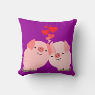 Cojín Decorativo Cerdos Personalizados cutáneos en amor Pillow