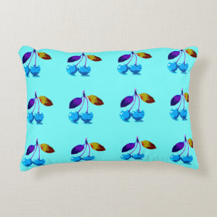 Cojín Decorativo Cerezas azules brillantes