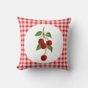 Cojín Decorativo Cerezas Y Gingham Pillow