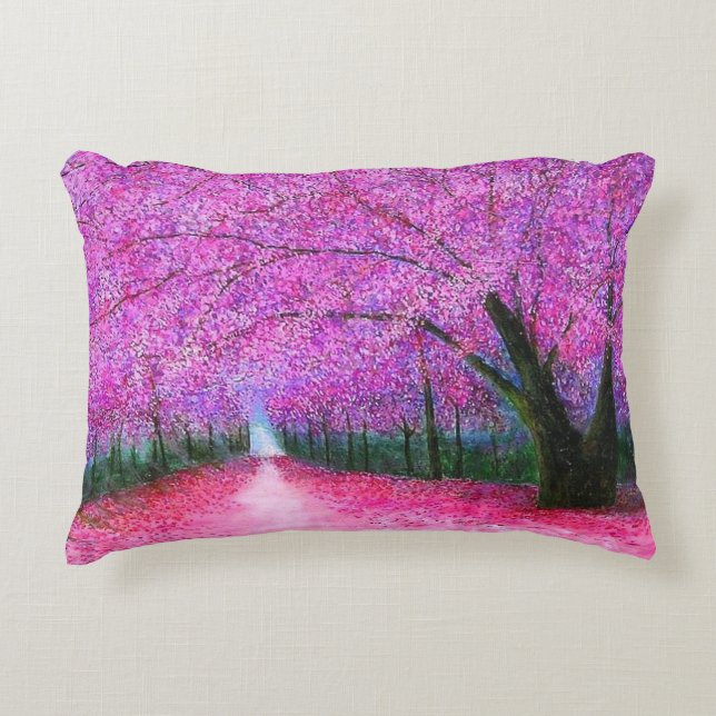 Cojín Decorativo "Cerezo en flor" ACENTE PILLOTE (Anverso)