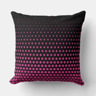 Cojín Decorativo Cerise Naranja Polka Dot moderno negro