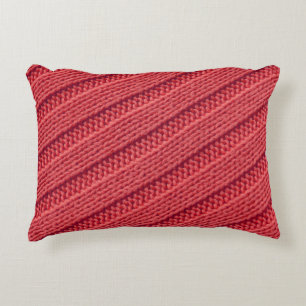 Cojín Decorativo Cerrar la textura de crochet de rayas.