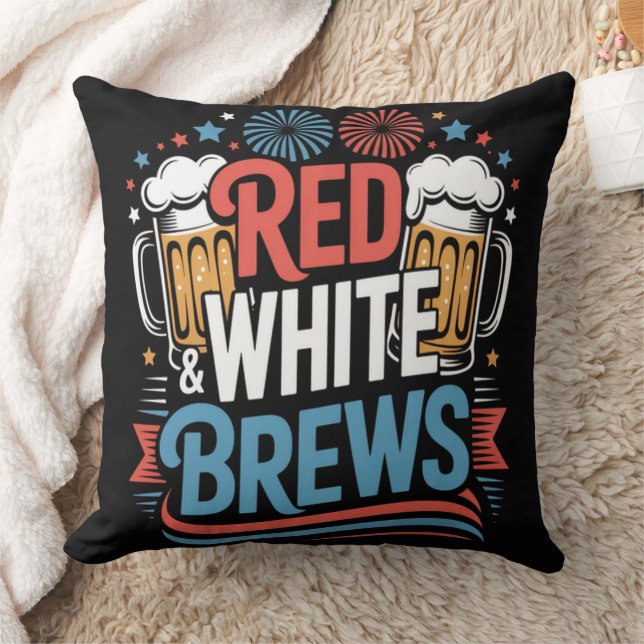 Cojín Decorativo Cerveza 4 de julio (Manta)