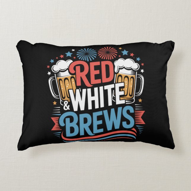 Cojín Decorativo Cerveza 4 de julio (Anverso)