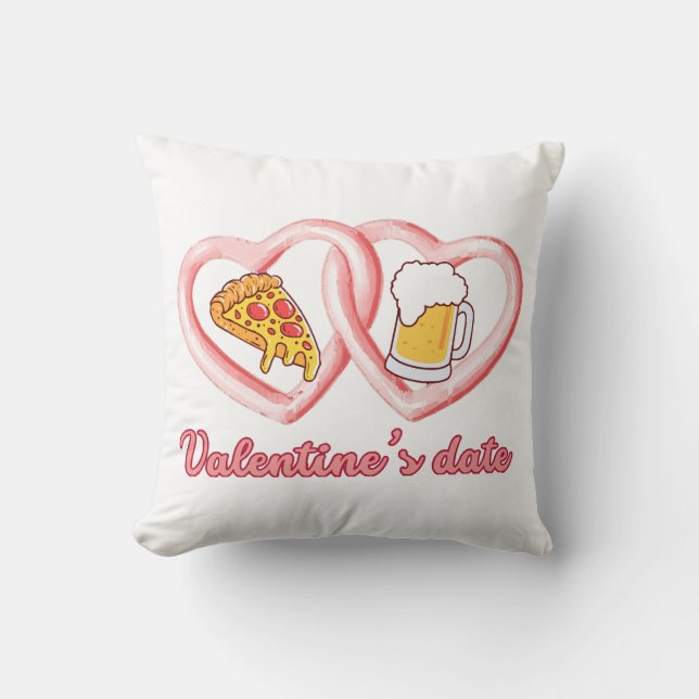 Cojín Decorativo Cerveza de San Valentín (Anverso)