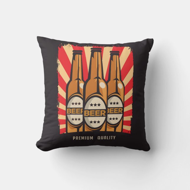 Cojín Decorativo Cerveza Fría en Botella (Anverso)