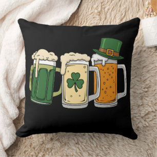 Cojín Decorativo Cerveza Irlandesa Bandera de Irlanda Día de San Pa