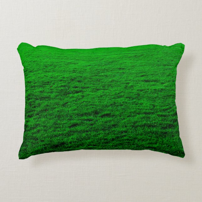 Cojín Decorativo césped verde de fondo (Anverso)