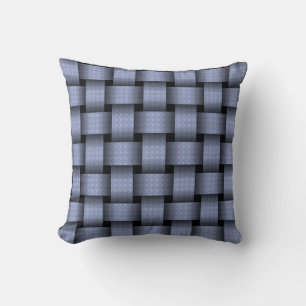 Cojín Decorativo Cesta Tejida Azul Cielo