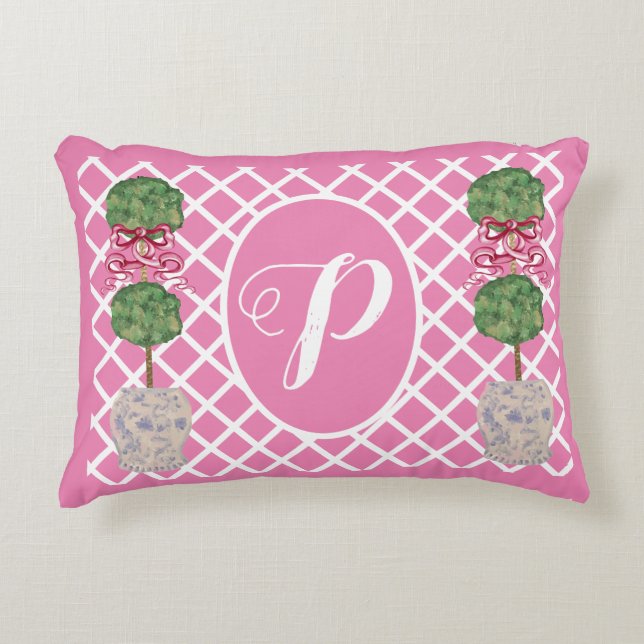 Cojín Decorativo Cesta Topiaria de Ginger Jar Jars (Anverso)