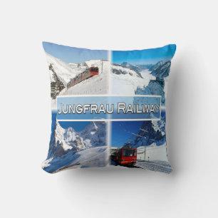 Cojín Decorativo CH Suiza - Ferrocarril Jungfrau -