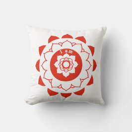 Cojín decorativo Chakra raíz de Mandala Roja Mulad