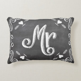 Cojín Decorativo Chalkboard Sr. Boda
