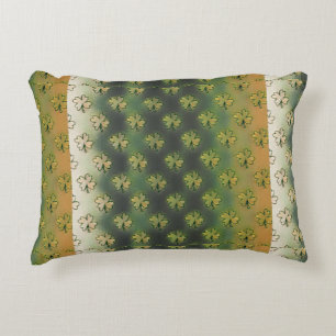 Cojín Decorativo Chambre verde vintage, gris y naranja St Patrick