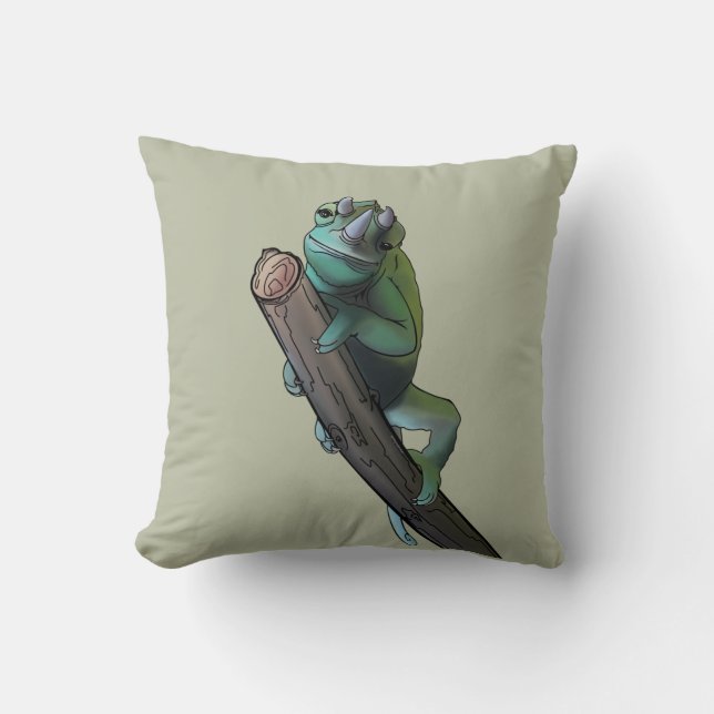 Cojín Decorativo Chameleon de Cute Jackson (Anverso)