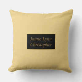 Cojín decorativo Champagne Con Nombres De Oro