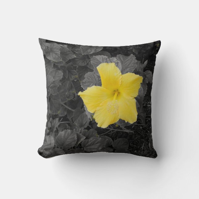 Cojín Decorativo Chapoteo del amarillo (Anverso)