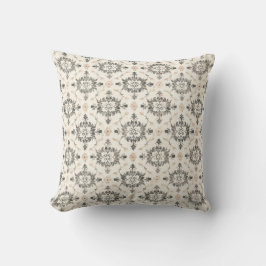 Cojín Decorativo Charcoal & Blush French Damask Throw Pillow