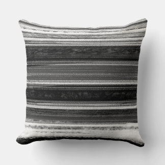 Cojín Decorativo Charcoal Grey Textured Abstract Stripe Pattern