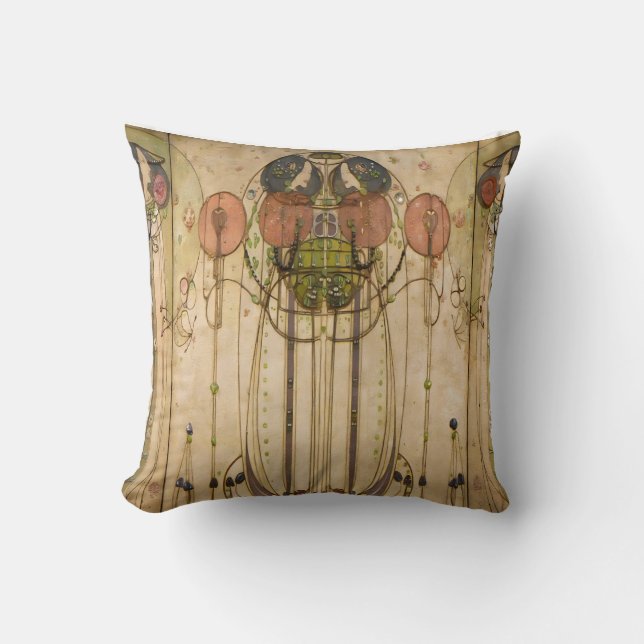 Cojín Decorativo Charles Mackintosh - El Wassail (Anverso)