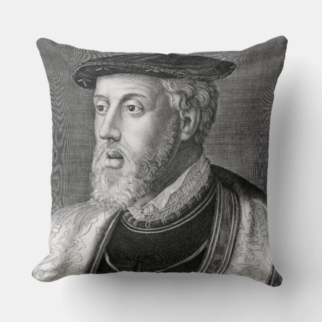 Cojín Decorativo Charles V (1500-58) (grabado) (Anverso)
