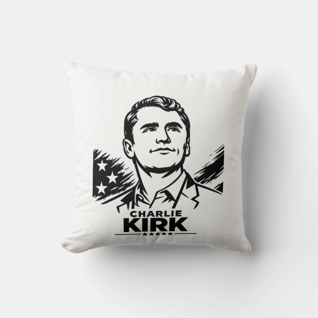 Cojín Decorativo Charlie Kirk (Anverso)