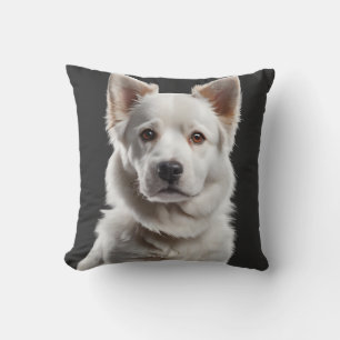 Cojín Decorativo Charming White Shepherd Puppy Portrait