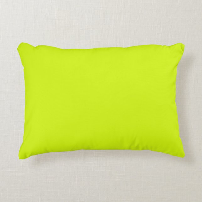 Cojín Decorativo  Chartreuse Amarillo (color sólido)  (Anverso)