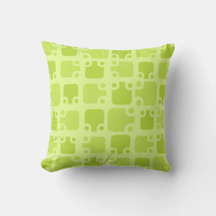 Cojín Decorativo Chartreuse de patrón moderno de mediados del siglo